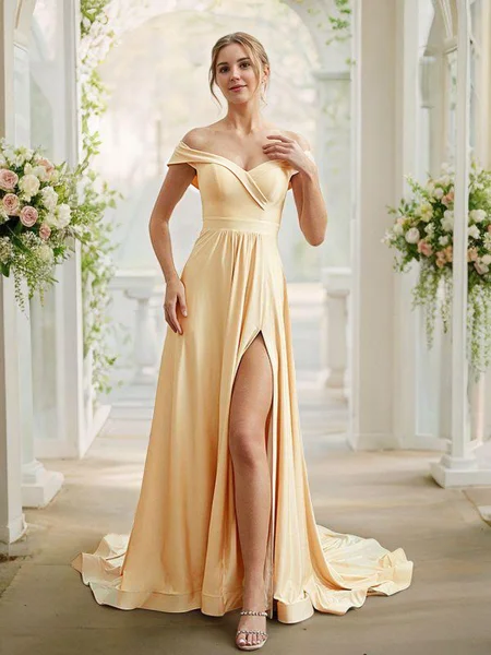 A-line kjole Jersey Ruched...