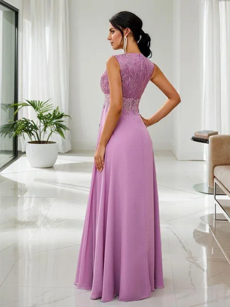A-line kjole Chiffong...
