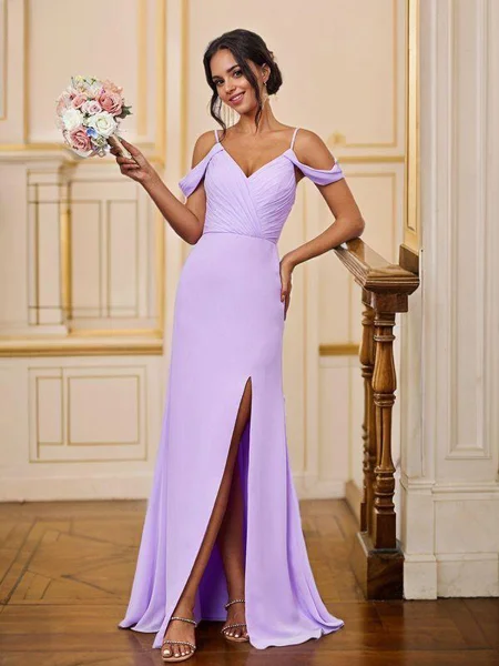 Sheath Chiffong Ruched...