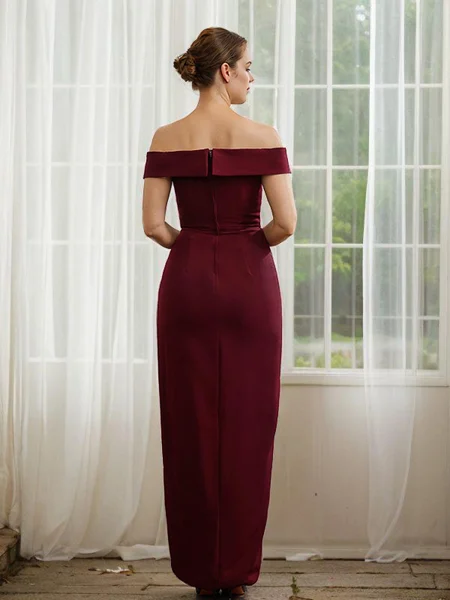 Sheath Strekk Crêpe Ruched...