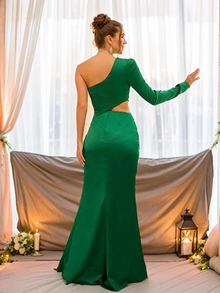 Sheath Charmeuse Ruched En...