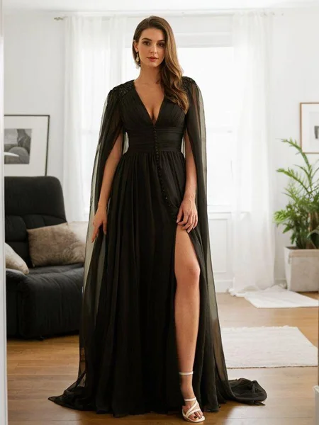 A-line kjole 30D Chiffongg...