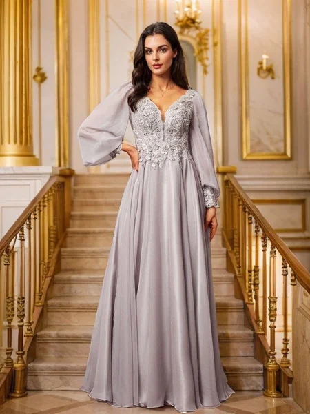 A-line kjole 30D Chiffongg...