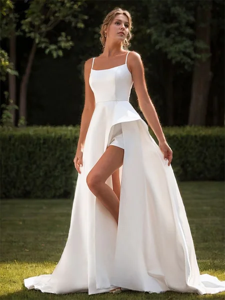 A-line kjole Satin...