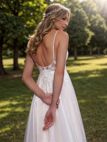 A-line kjole Organza...
