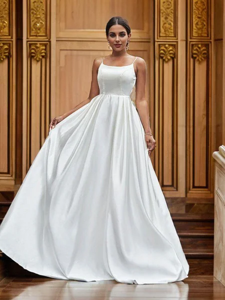 A-line kjole Satin...