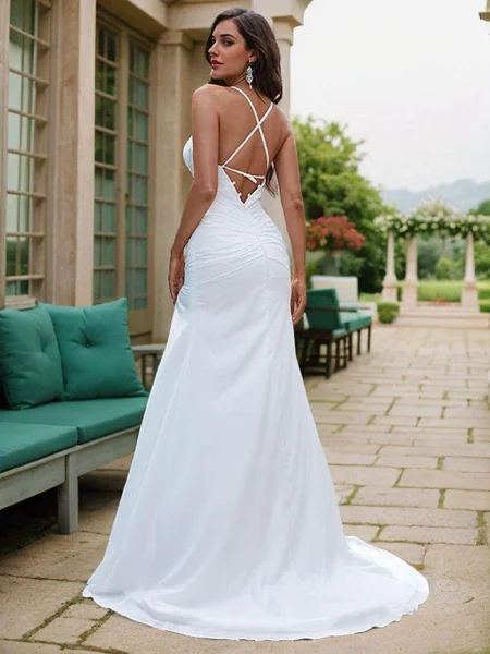 Sheath Chiffong Ruched...