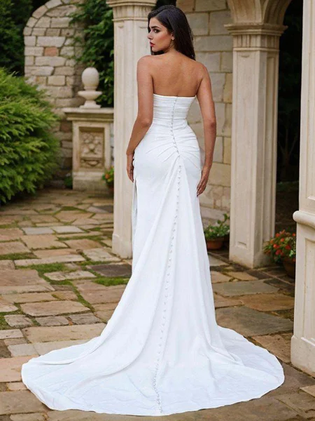 Sheath Strekk Crêpe Ruched...