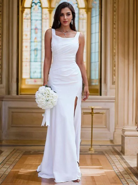 Sheath Strekk Crêpe Ruched...