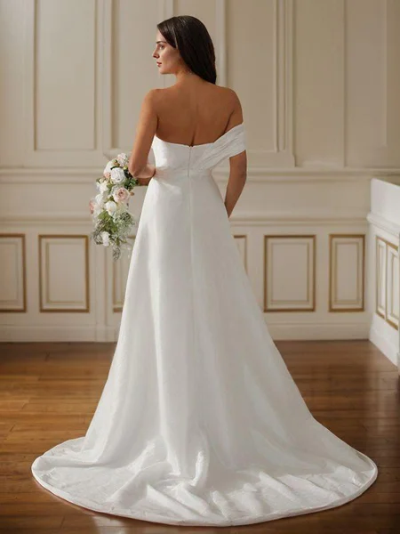 A-line kjole Ruched En...