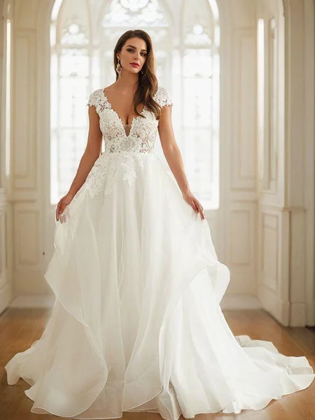 A-line kjole Organza...