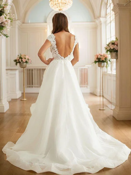 A-line kjole Organza...