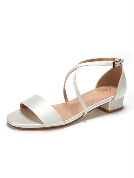 Kvinner Satin Peep Toe...