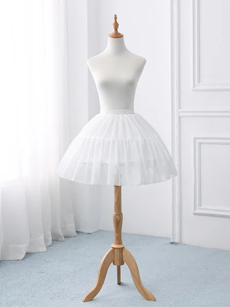 Chiffon ballkjole 1-lags korte/miniskjørt brude underkjoler