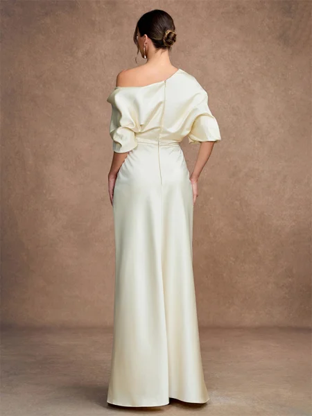 Sheath Charmeuse Ruched...