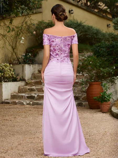 Sheath Charmeuse Ruched...