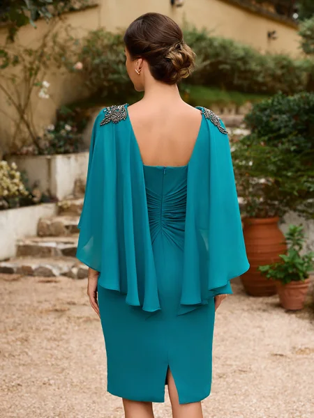 Sheath Chiffong Ruched...