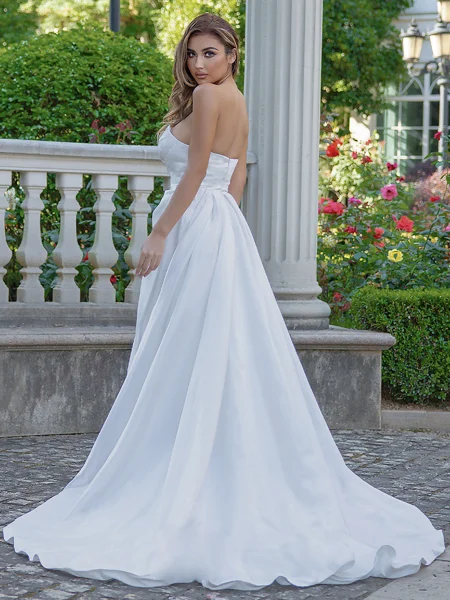 A-line kjole kjole Satin...