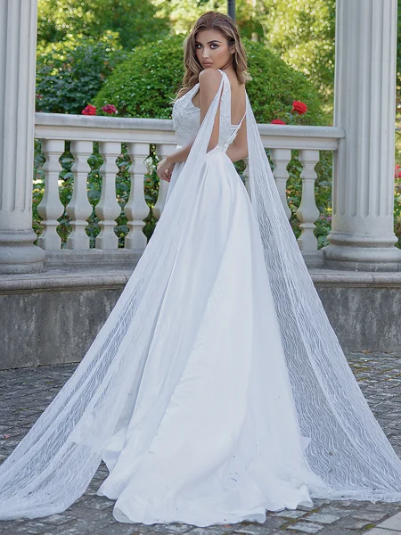 A-line kjole kjole Satin...