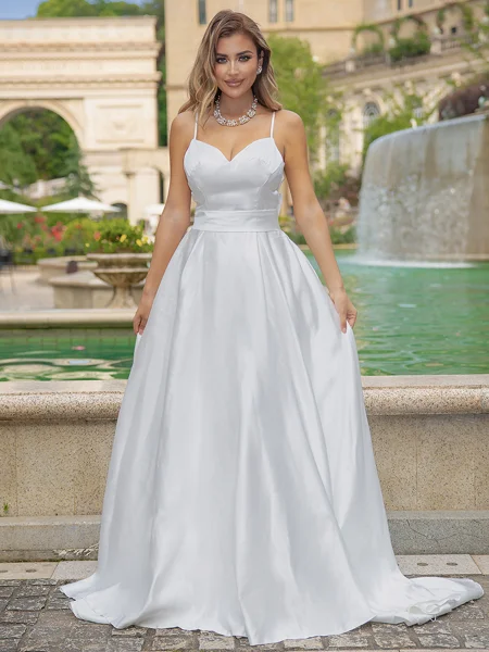 A-line kjole kjole Satin...