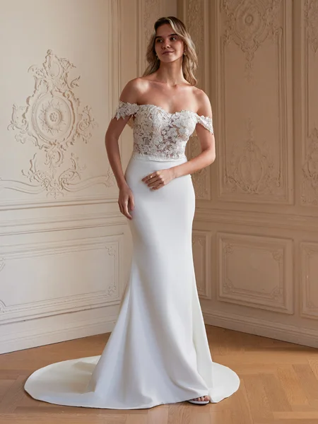 Sheath Strekk Crêpe Blonder...
