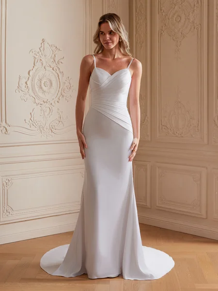 Sheath Charmeuse Ruched...