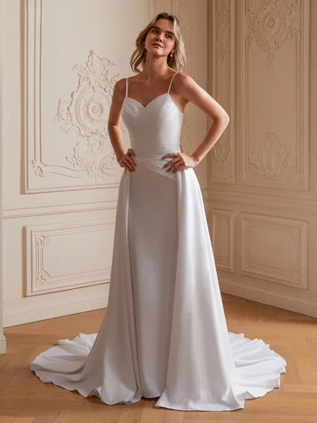 Sheath Charmeuse Ruched...