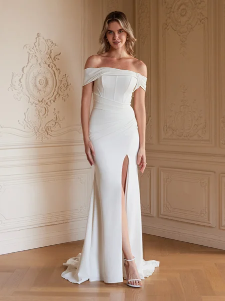Sheath Strekk Crêpe Ruched...