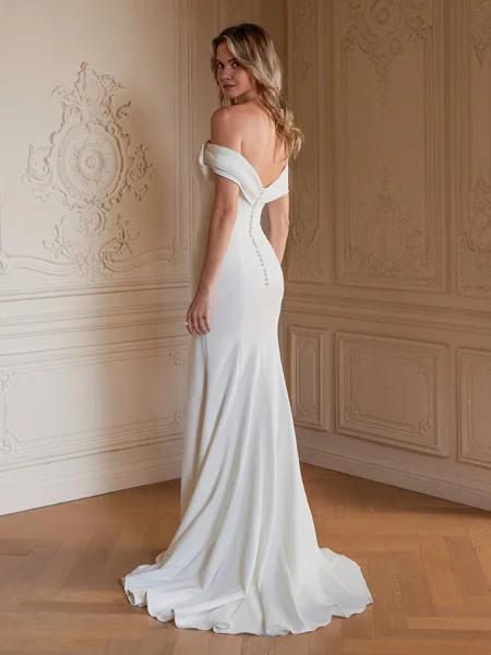 Sheath Strekk Crêpe Ruched...