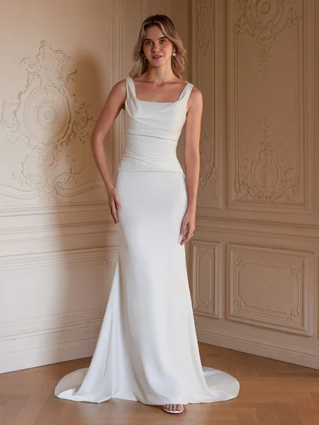 Sheath Charmeuse Ruched...