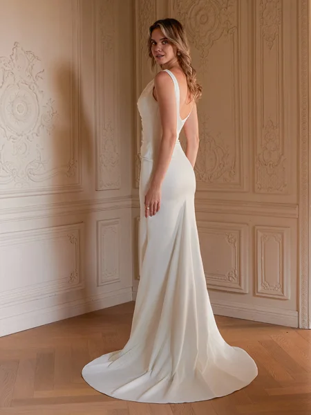 Sheath Charmeuse Ruched...