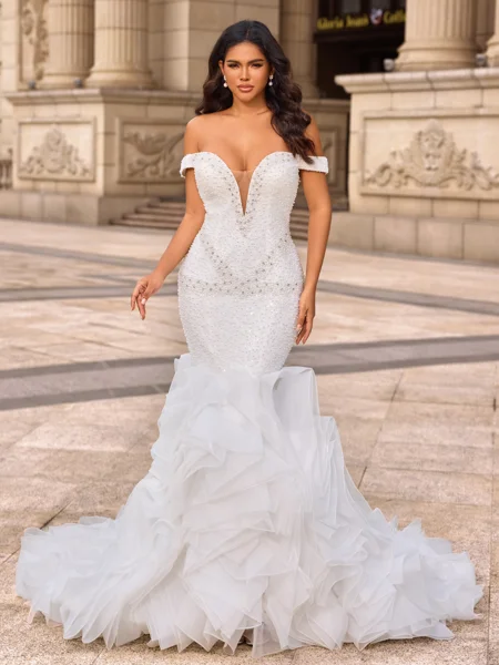 Trompet/Havfrue Organza...
