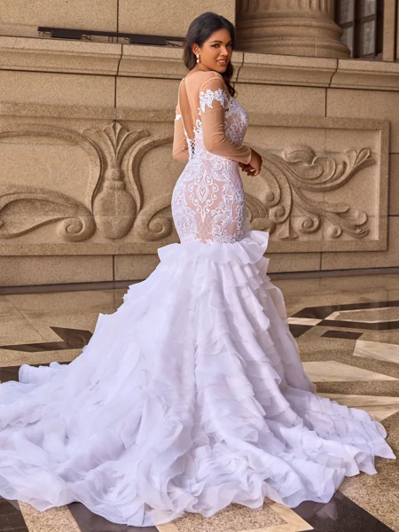 Trompet/Havfrue Organza...