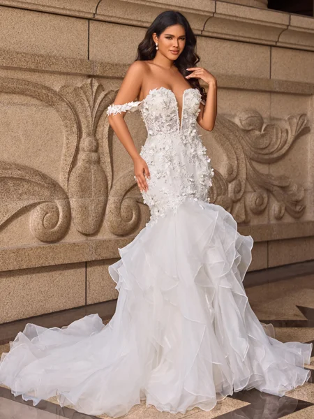 Trompet/Havfrue Organza...