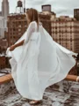 Elegant chiffon bryllupssjal