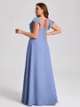 A-line kjole Torget Kortermer Gulvlengde Chiffong Plus Size Brudepikekjoler