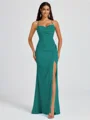 Sheath Spaghetti Plissert Gulvlengde Chiffong Brudepikekjoler