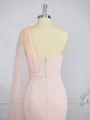 Sheath En skuldret Sweep/Børste train Strekk Crêpe Brudepikekjoleres