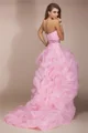 A-line kjole Sweetheart Asymmetrisk Organza Ballkjole Med Profilering