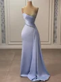 Sheath Spaghetti Rhinen Stein Gulvlengde Silkeeaktig Sateng Kjole