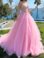 A-line kjole Sweetheart Applikasjoner Blonder Bane-tog Organza Kjole