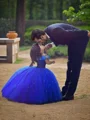 Ballkjole/Prinsesse Bare Skuldre Gulvlengde Tyll Blomsterjente Kjolees Med Rhinen Stein