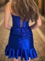 Sheath Sweetheart Plissert Kort/Mini Korsett Kjole