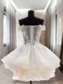 Ballkjole/Prinsesse Bare Skuldre Kort/Mini Organza Motekjoler med Applikasjoner Blonder