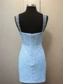 Sheath Sweetheart Paljett Kort/Mini Korsett Kjole