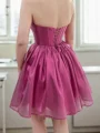 A-line kjole Sweetheart Plissert Kort/Mini Korsett Kjole