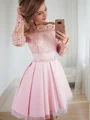 A-line kjole Bare Skuldre Kort/Mini Satin Motekjoler