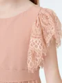 A-line kjole Scoop Gulvlengde Chiffong Junior Brudepikekjoleres Med Belte/Sash