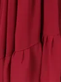 A-line kjole V-hals Asymmetrisk Chiffong Junior Brudepikekjoleres Med Belte/Sash