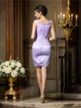 Sheath Scoop Kort/Mini Satin Brudens Mor Kjolees Med Bue